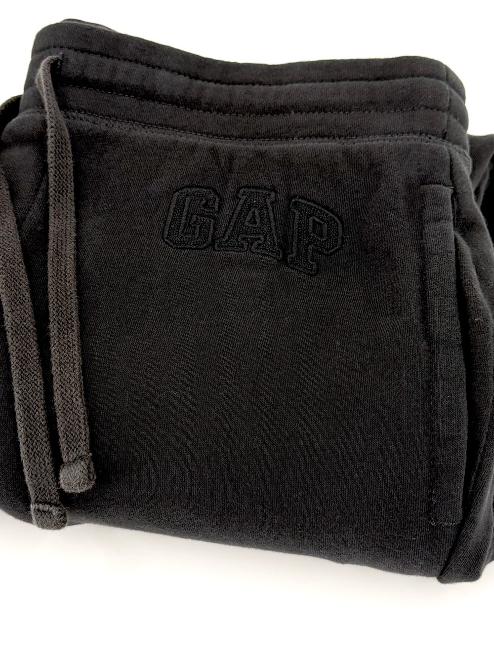 GAP Black Logo Fleece Joggers Sweatpants Size Small